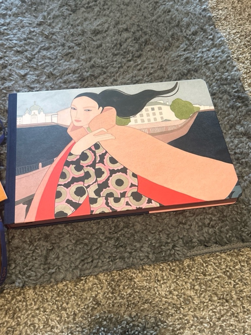 Decorative Fashion Illustration Hardcover book - Pink, Coral, Navy